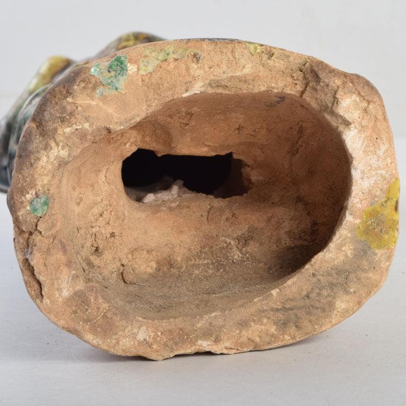 中国　三彩　兵馬俑　人物俑　陶人形　人物像　武人像　C　8846