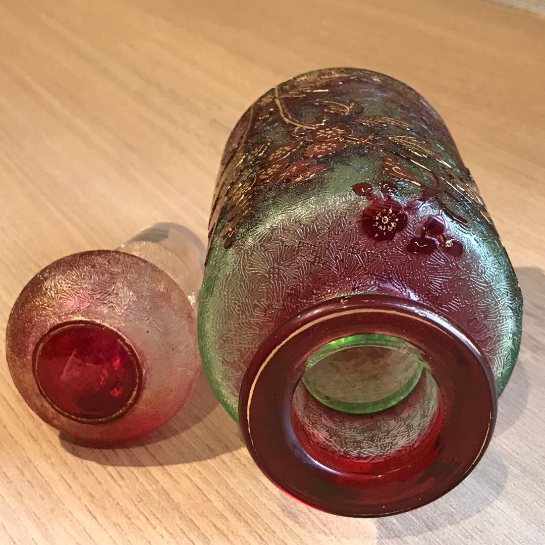 上級品稀少オールドバカラBaccaratローズヒップRosehip野薔薇香水ビン