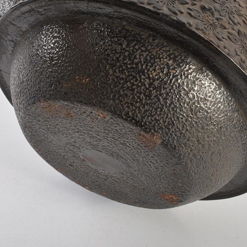 南部鉄器　桜文　鉄瓶　鉄釜　C　6418