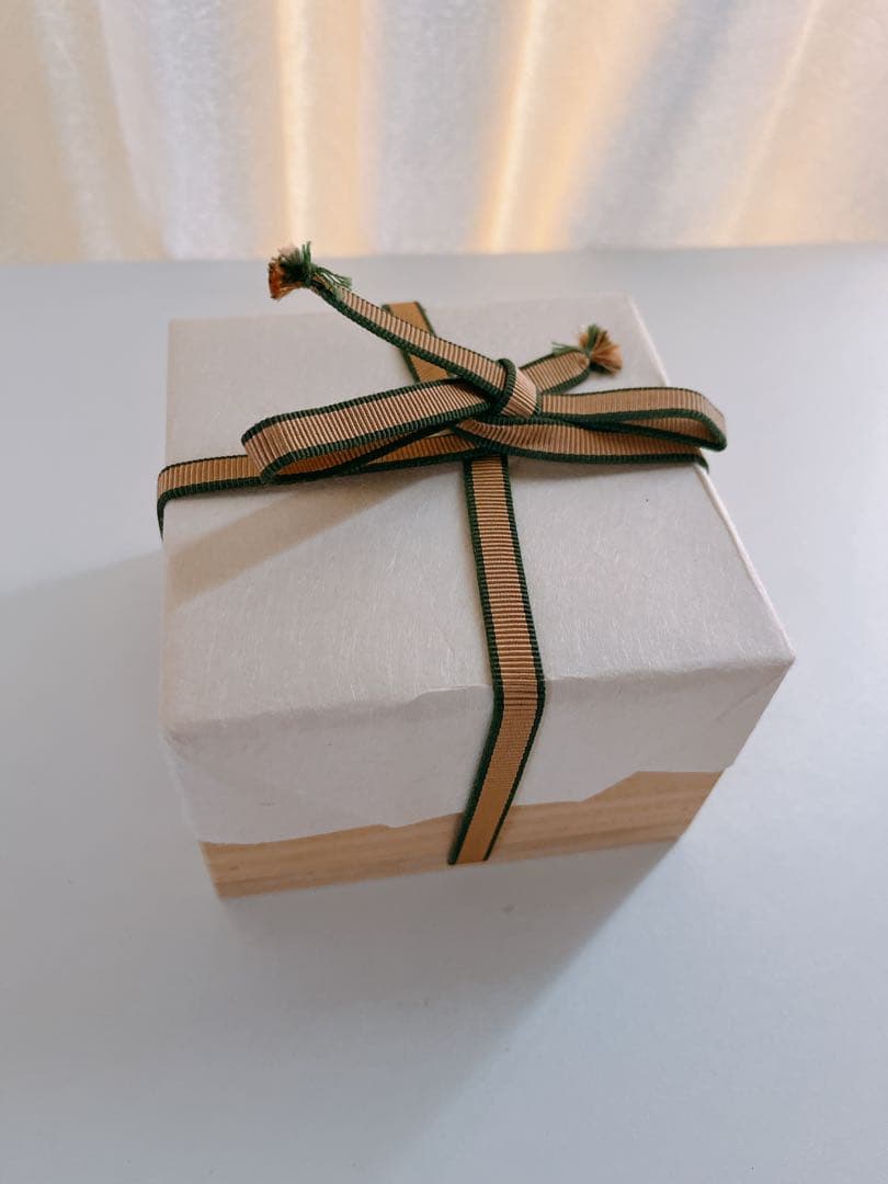 【未使用】小石原焼　人間国宝　福島善三　中野月白瓷鉋文盃　共箱