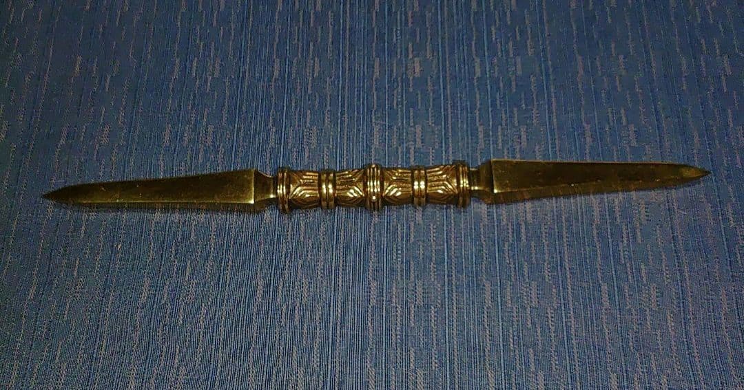 大型 独鈷杵 桐箱付 携帯用袋付