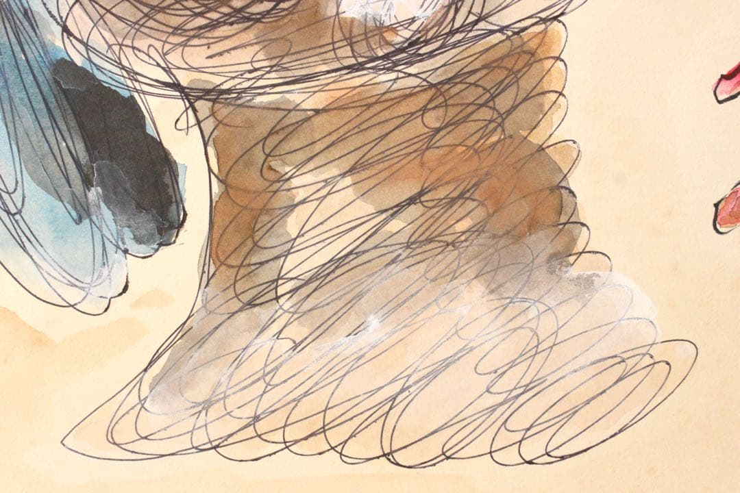 No5086 額装　ヘンリー杉本　人物　顔　大日本　いろはにほへと　送料無料