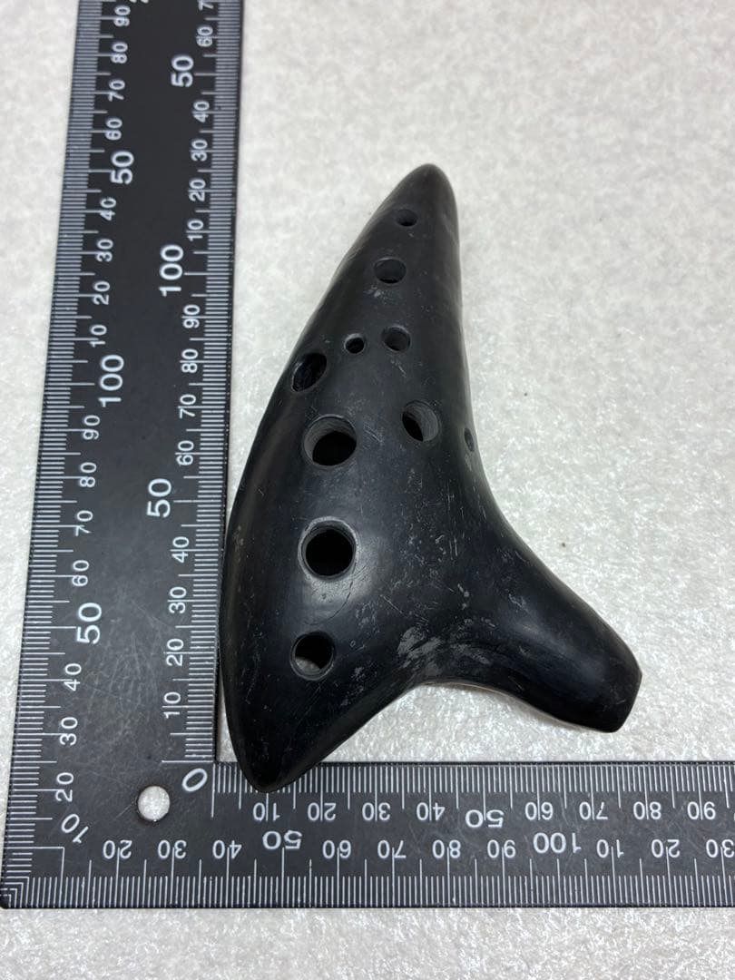 D0104）希少 オカリナ 燻焼 黒 F 風流窯 政郎作 吹奏楽器