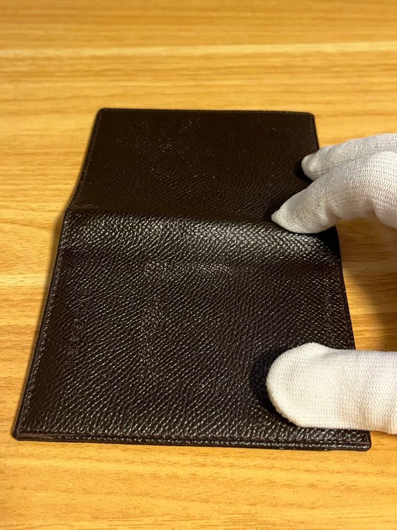 【美品】BVLGARI ダークブラウン パスポートケース