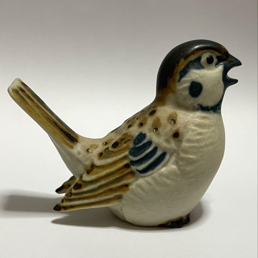 一技庵 林沐雨 群雀 京焼 置物