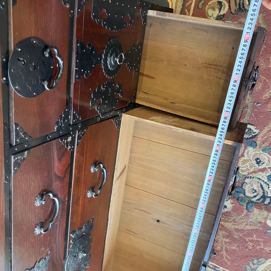 昭和レトロ 仙台箪笥 4段9杯 引き出し箪笥 和箪笥 ビンテージ 古家具