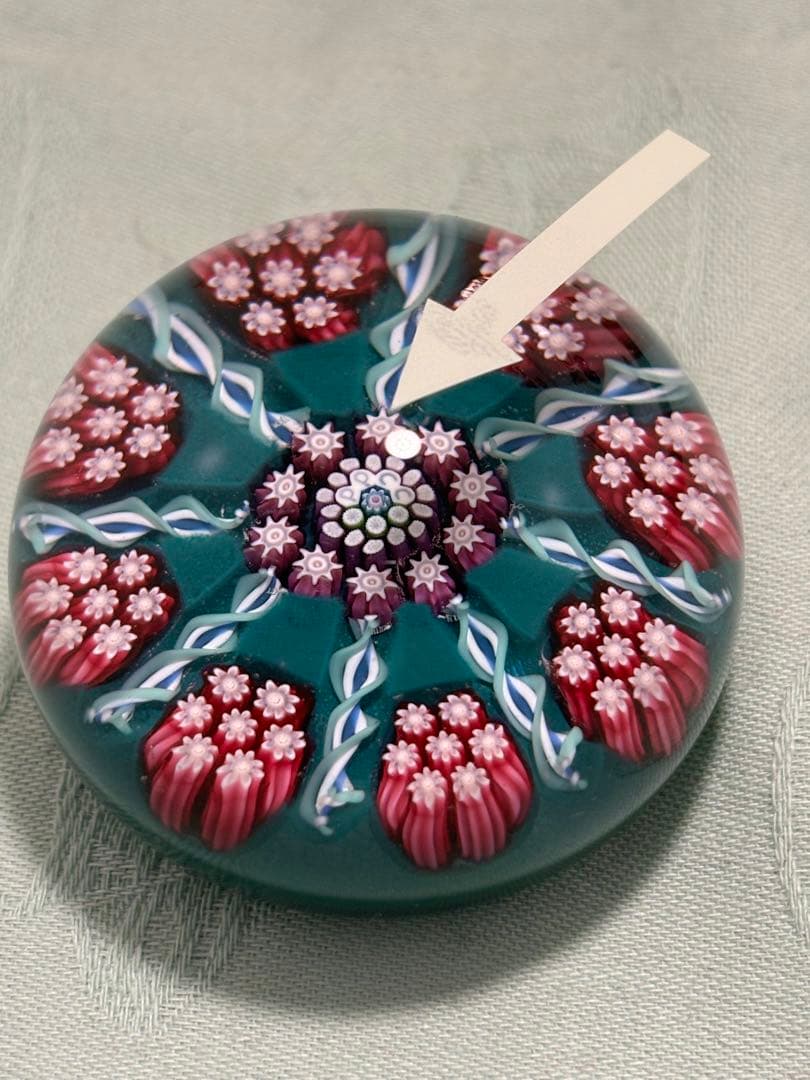 パースシャー　ミルフィオリ　ガラスペーパーウェイト　限定品　美品