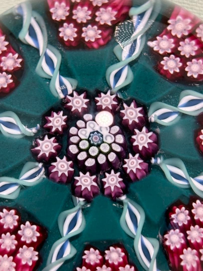 パースシャー　ミルフィオリ　ガラスペーパーウェイト　限定品　美品