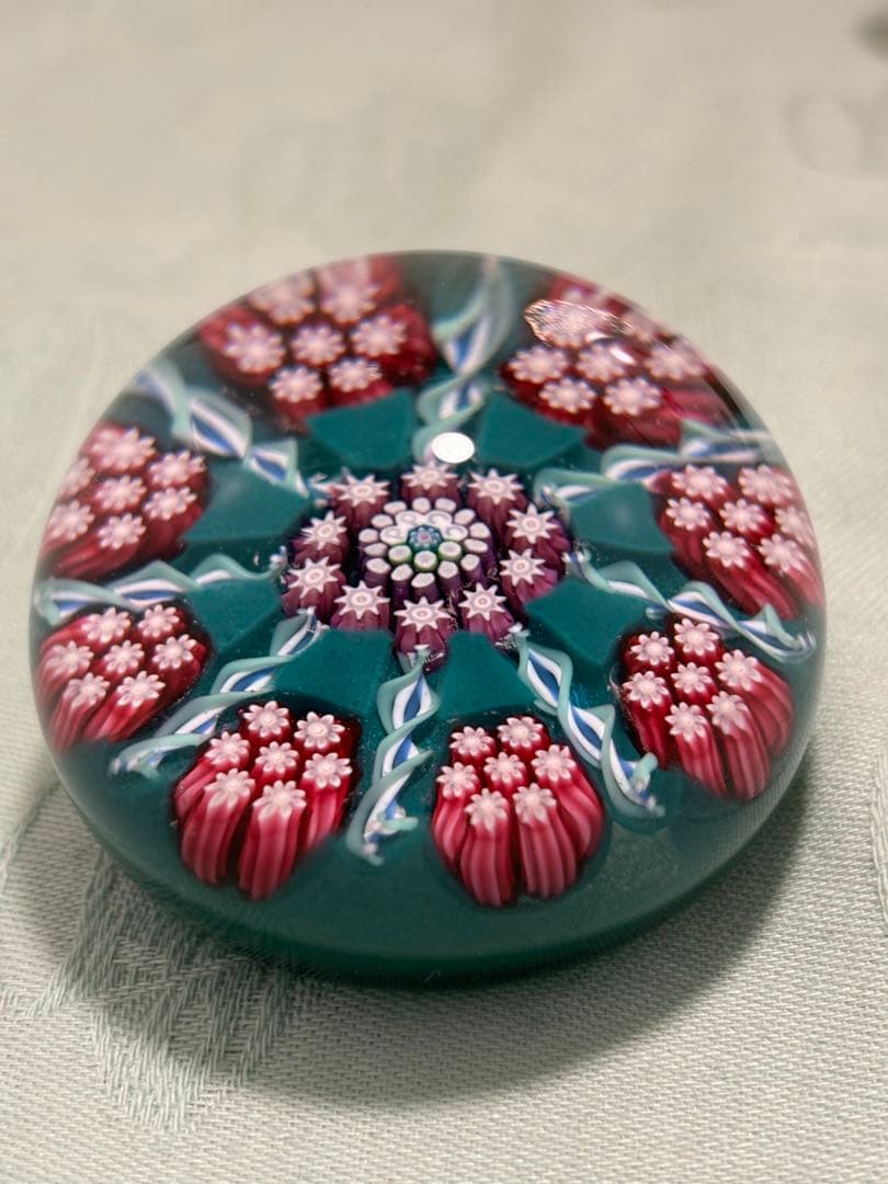 パースシャー　ミルフィオリ　ガラスペーパーウェイト　限定品　美品