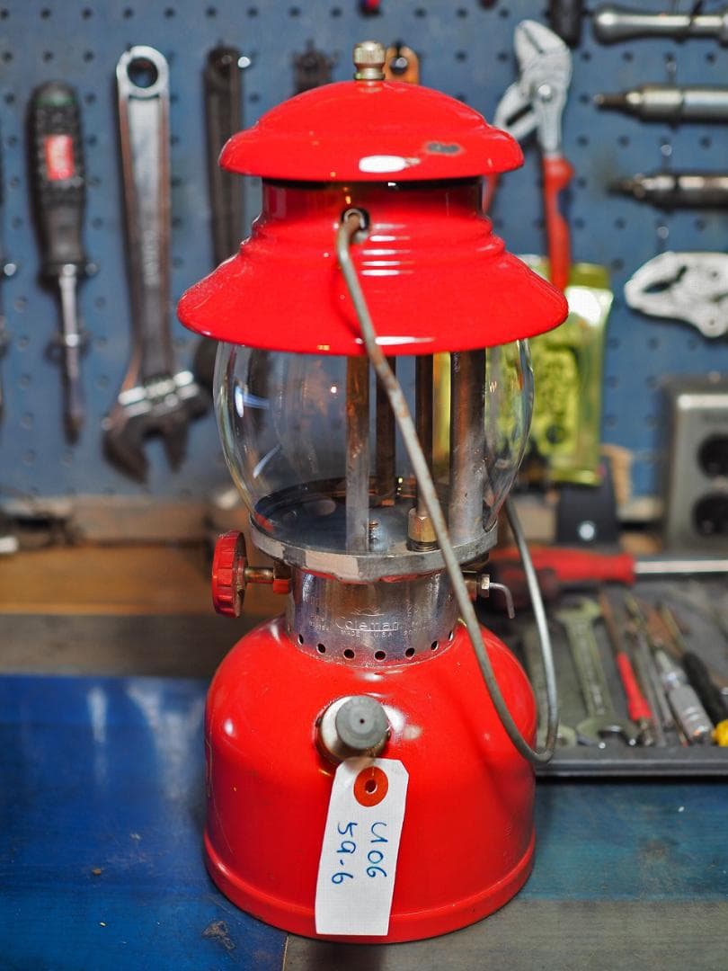 美品！1959年6月 コールマン 200A ランタン（イエローボーダー）u06