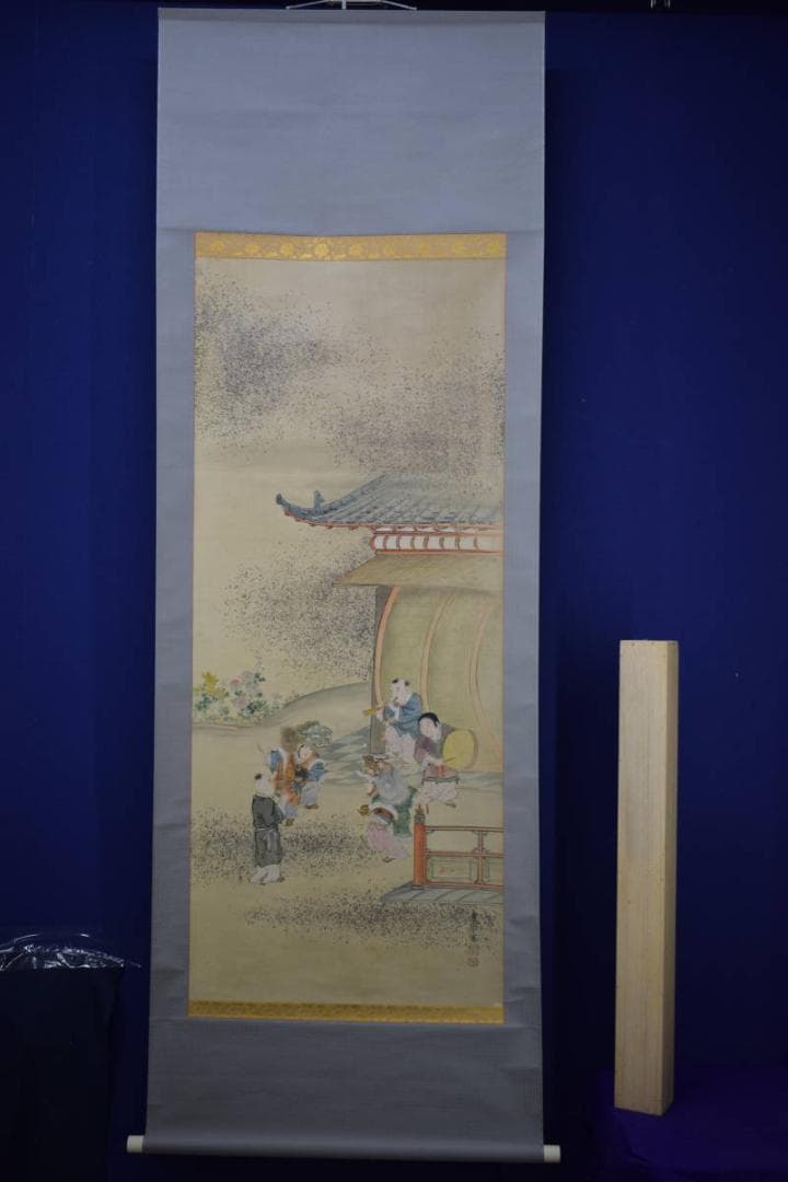 模写/円山応挙/圓山應擧/人物図/布袋屋掛軸HJ-298