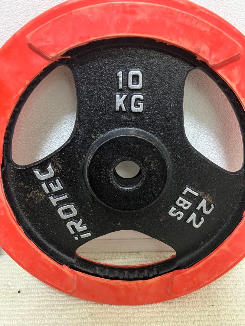 アイロテックラバー付き10kgプレートx２枚