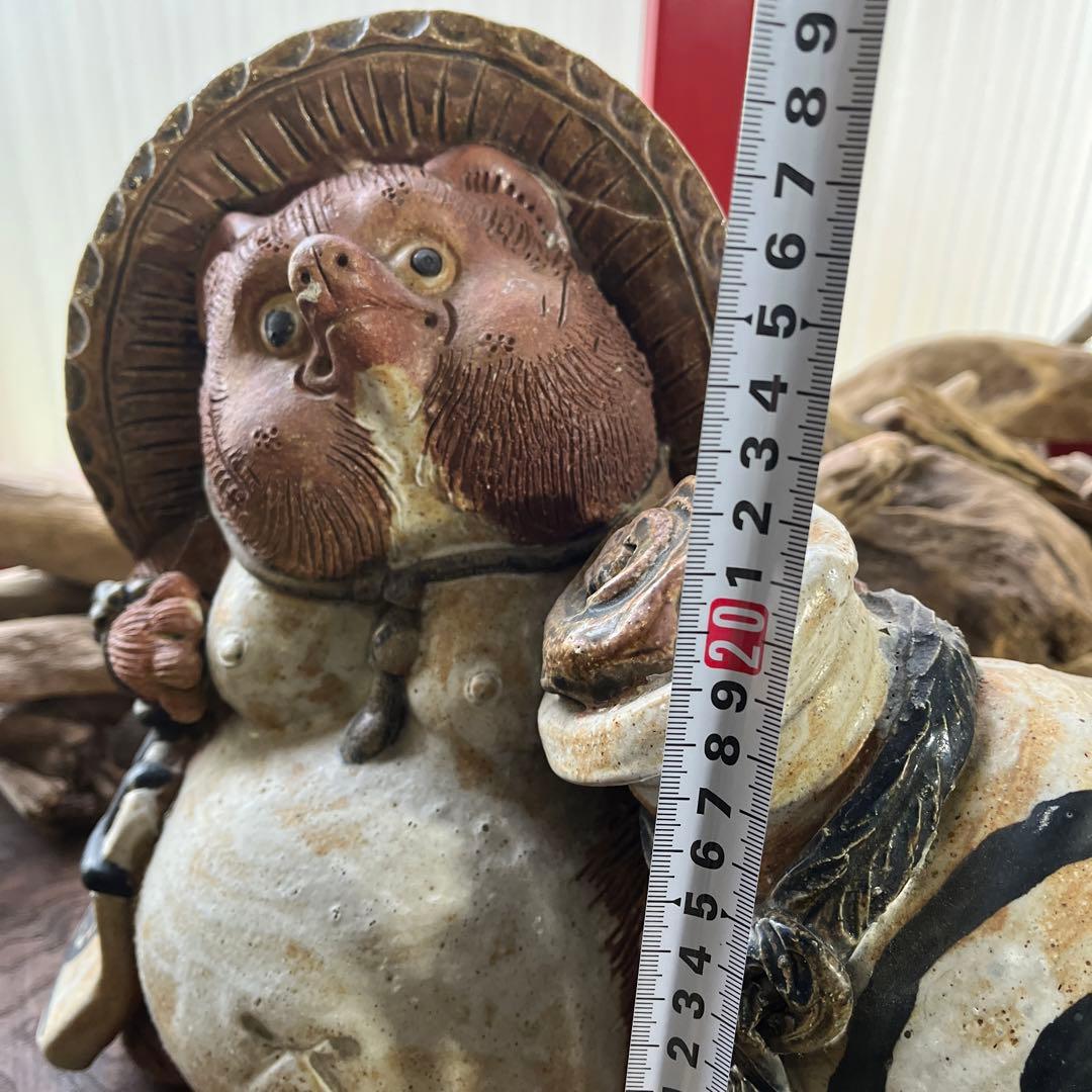 信楽焼／たぬき／骨董／希少／アンティーク／ヴィンテージ／31cm／難あり