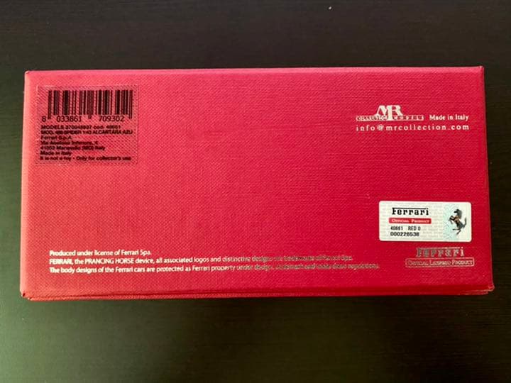 フェラーリ488 SPIDER MRコレクションミニカー1/43