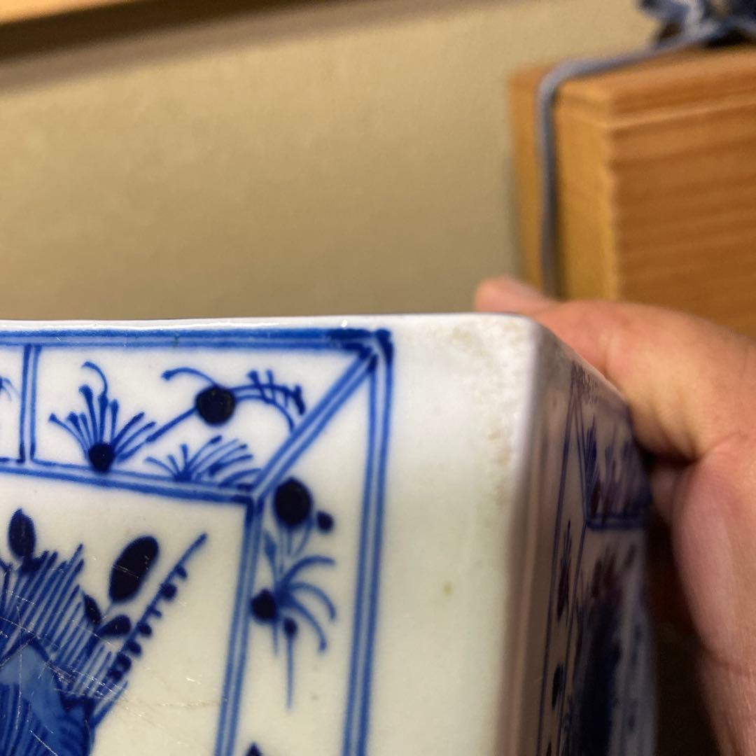 中国古玩　華図水滴形硯　【桐箱付】