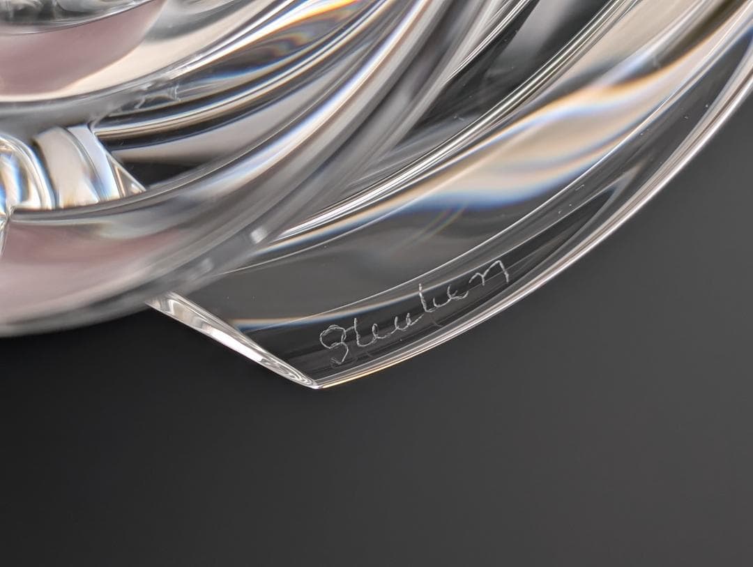 希少 極美品 スチューベン クリスタル オブジェ スターストリーム 流星 箱付