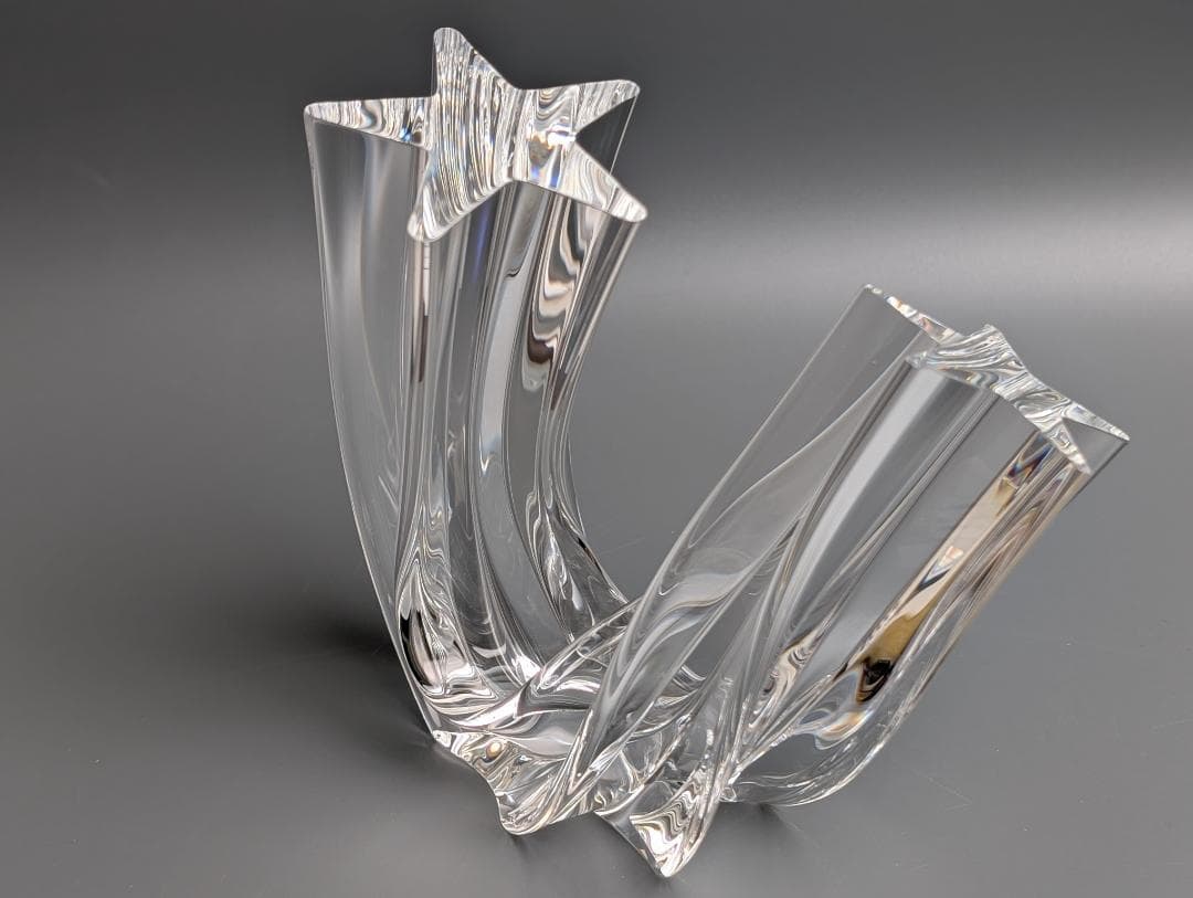 希少 極美品 スチューベン クリスタル オブジェ スターストリーム 流星 箱付