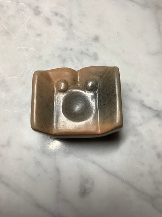 「値下げ」雲華焼　茶道具　「蟹」蓋置　山崎宗元作