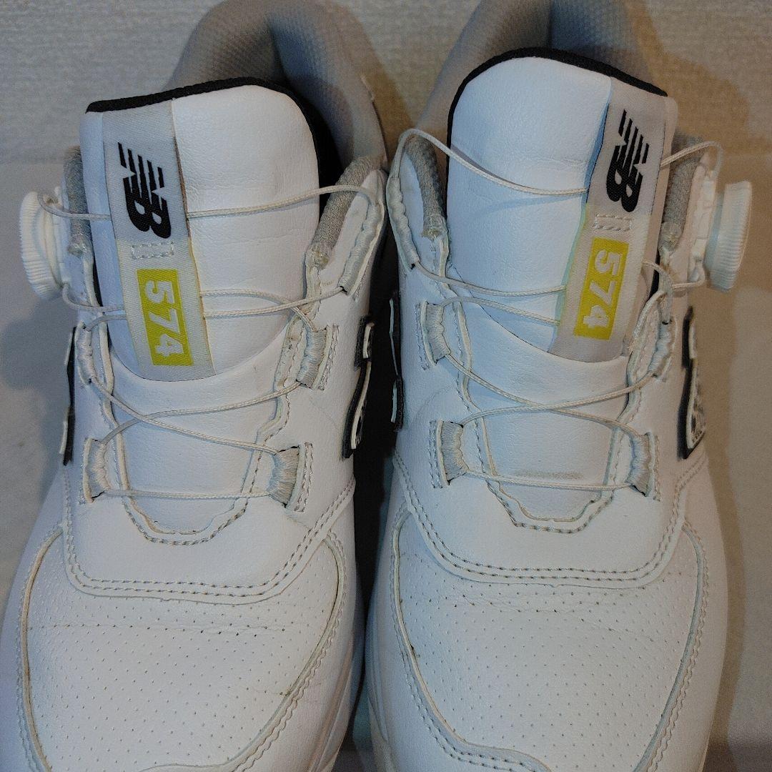 ニューバランス　ゴルフシューズ 23.5センチ　ホワイト　ダイヤル