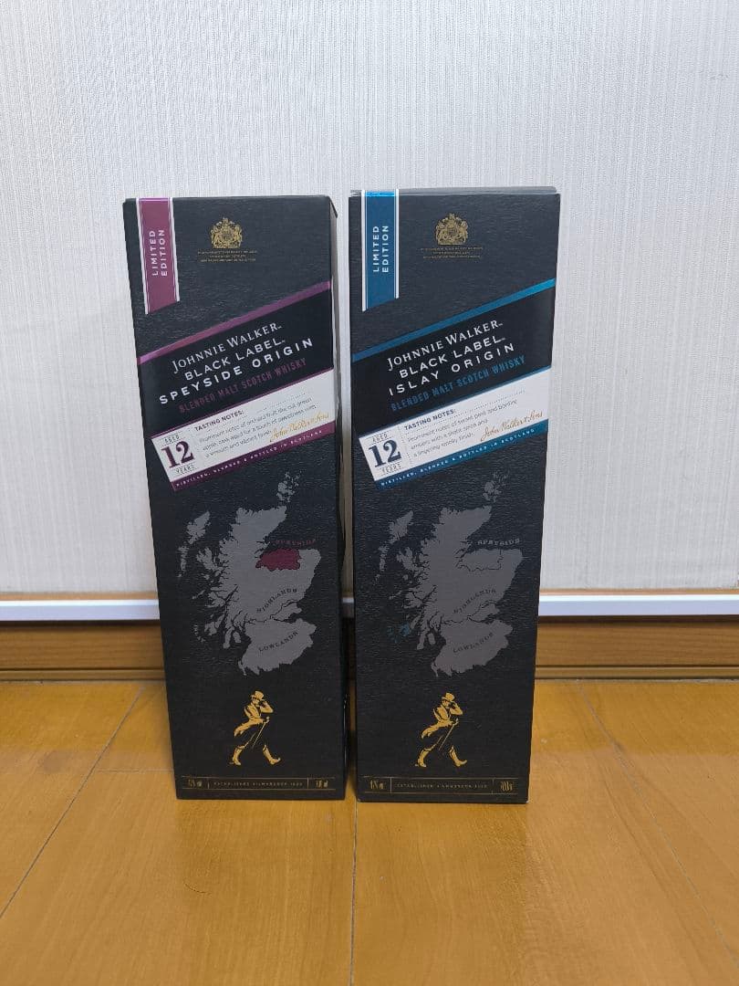 【限定品】ジョニーウォーカーブラックラベル 12年 オリジンシリーズ 2本セット