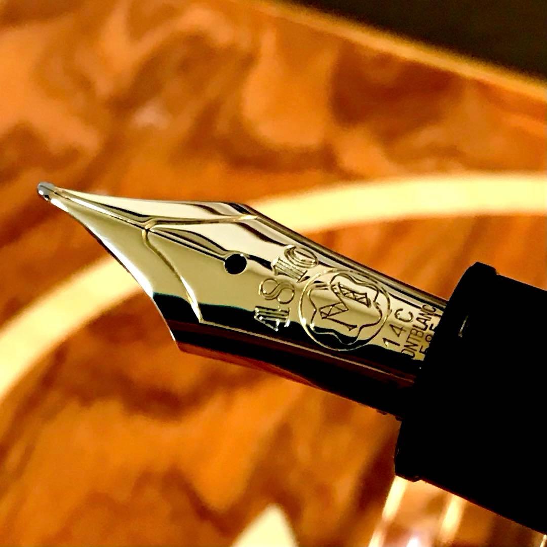 ☆極上の14C☆美しいモンブラン万年筆マイスターシュテック146(M)全金ペン