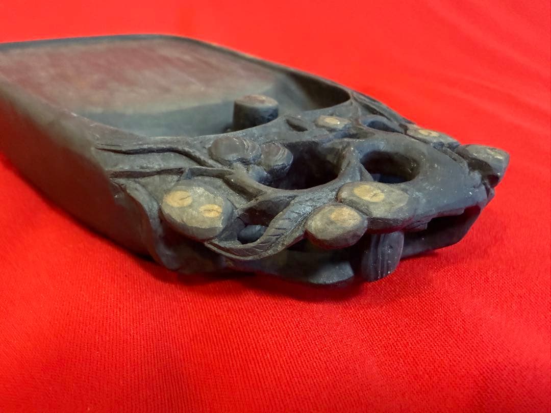 書道具 ★☆ 硯 古硯 端渓硯 すずり 中国美術 書道 端溪 雲龍紋硯 端溪硯