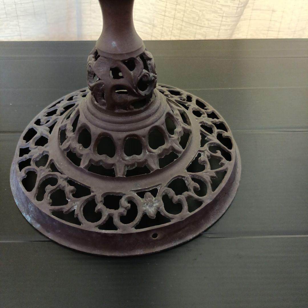 装飾的な緑色ガラスオイルランプ