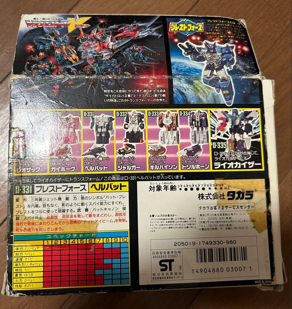 トランスフォーマー ブレストフォース ヘルバット ライオカイザー 当時