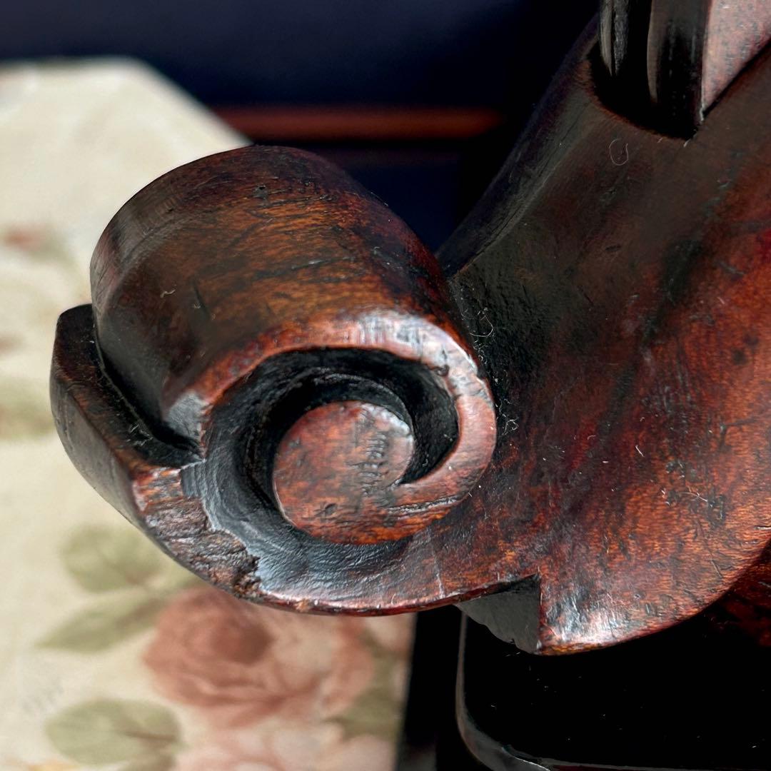 [珍] 鶴蓑亀紋墨壺　古道具　工芸品　置物　27-28cm美品