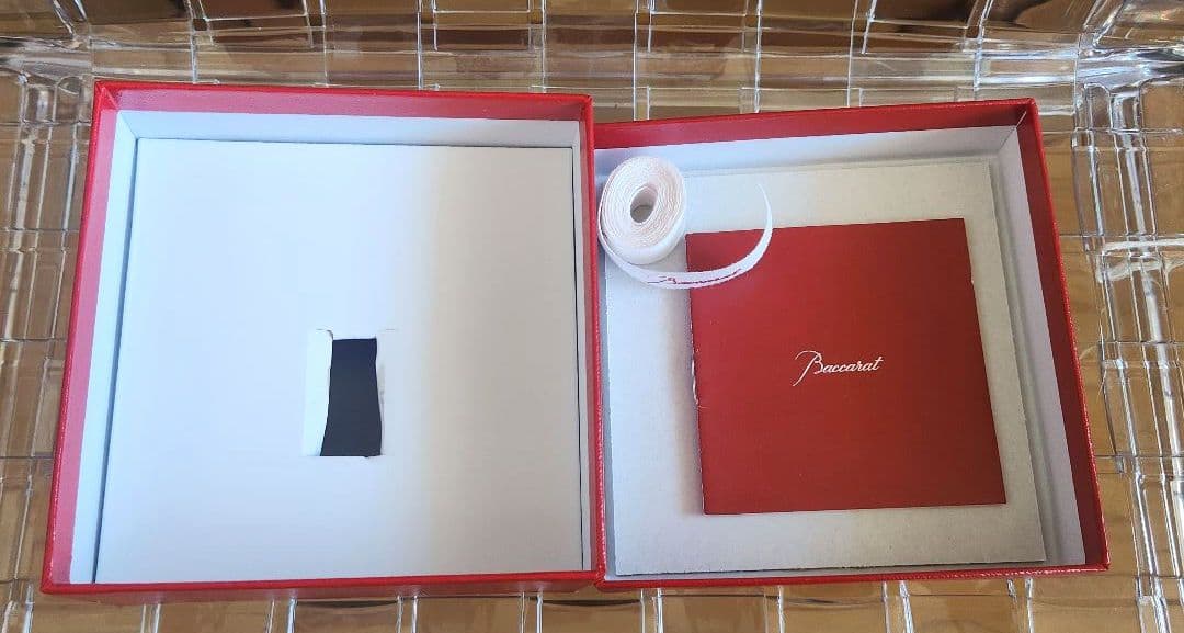 【箱付き美品】バカラ Baccarat ラッキーバタフライ レッド