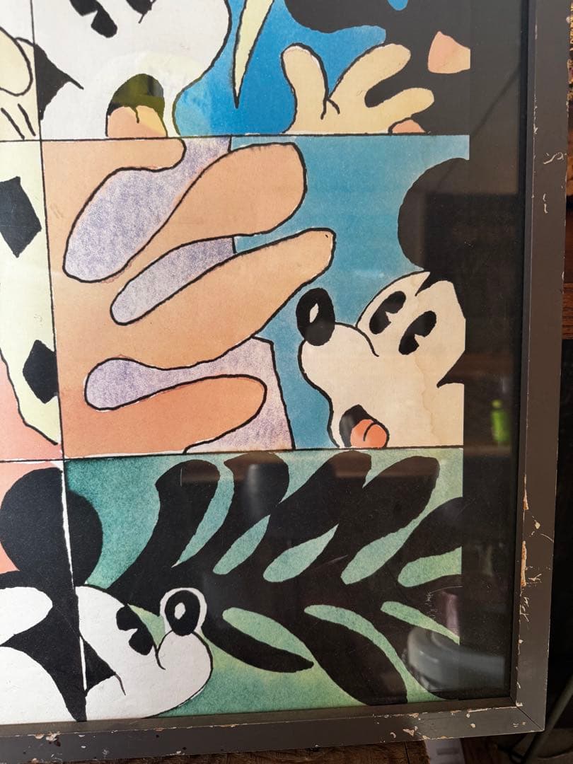 ミッキーマウス ポップアート フレーム付き