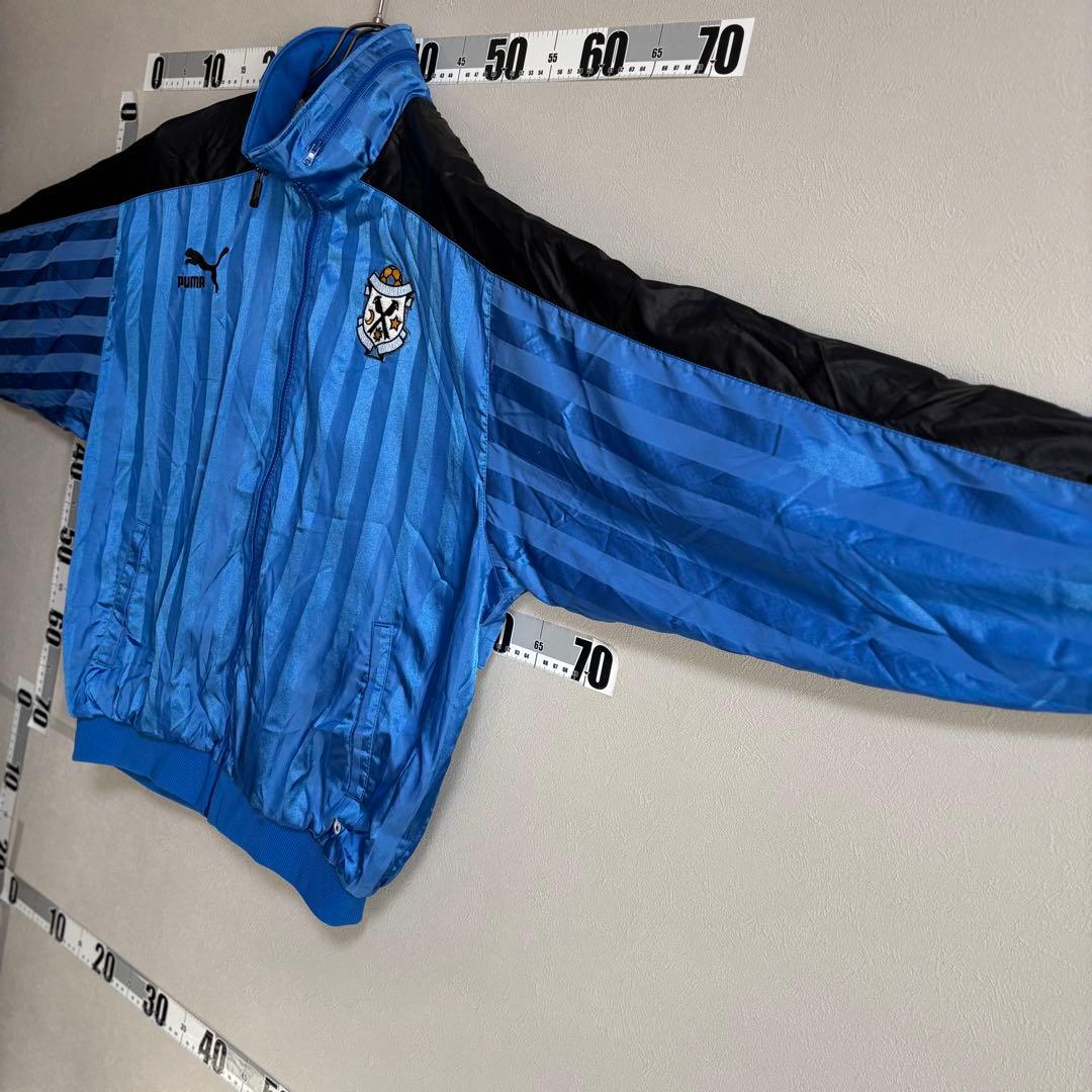 青黒 PUMA プーマ ヤマハ ジュビロ磐JUBILO ナイロンジャケット ML