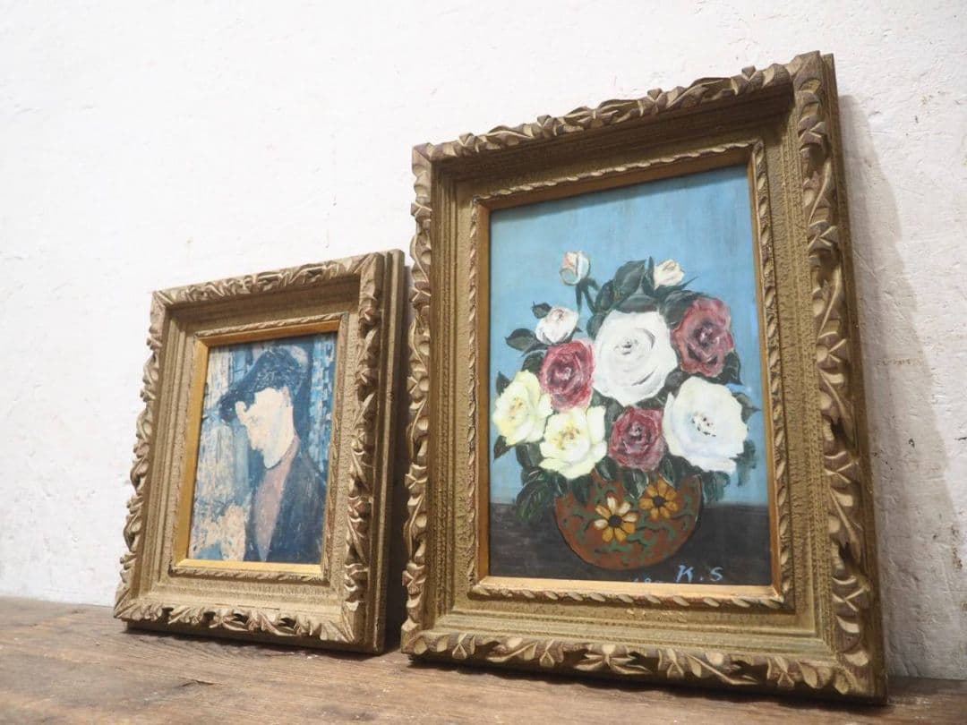 1414 額縁　2枚セット　F3　八つ切り　アートフレーム　油彩　水彩　画材