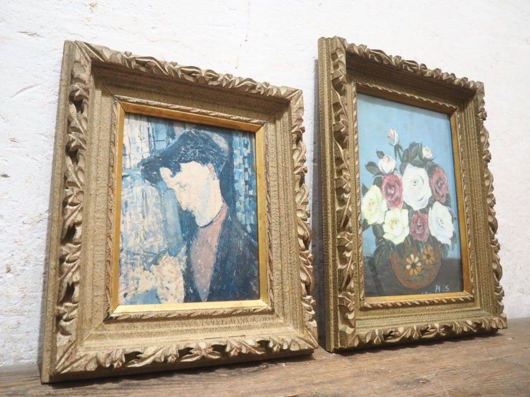 1414 額縁　2枚セット　F3　八つ切り　アートフレーム　油彩　水彩　画材