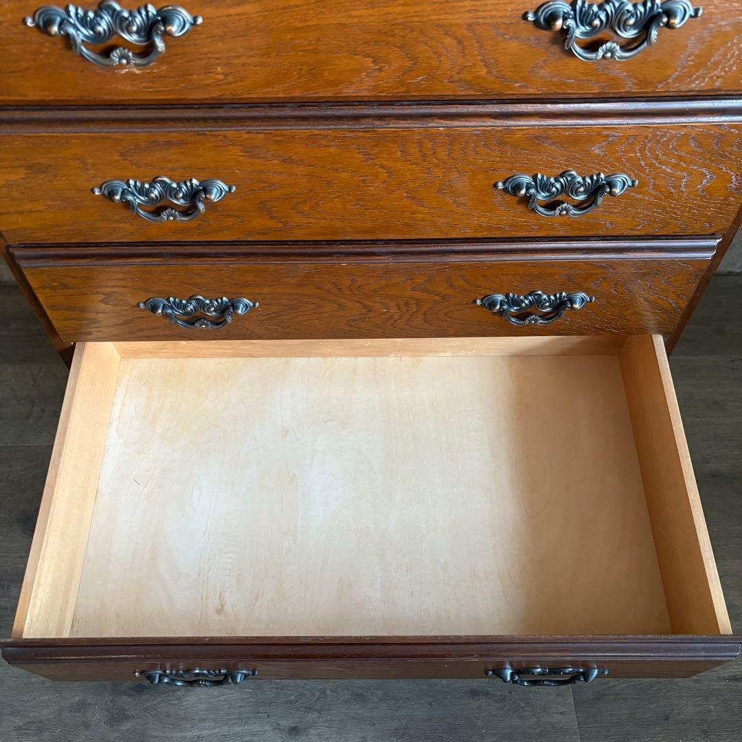 越後民芸家具　5段チェスト　民芸箪笥　クラシカル　②