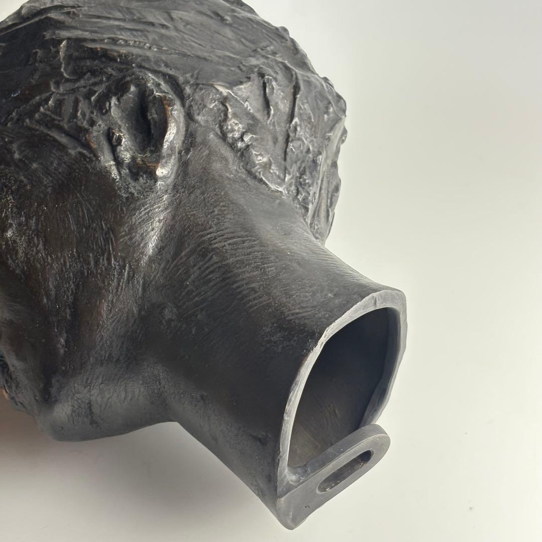 古美術 人物 置物 在銘 女性 ブロンズ オブジェ 銅器