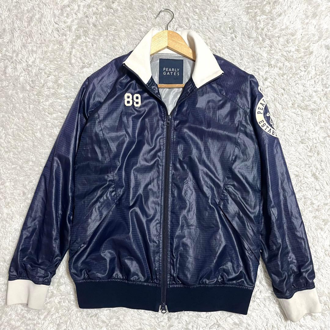 ✨入手困難✨パーリーゲイツ ナイロンジャケット 千鳥格子 ロゴ Lサイズ 蓄熱