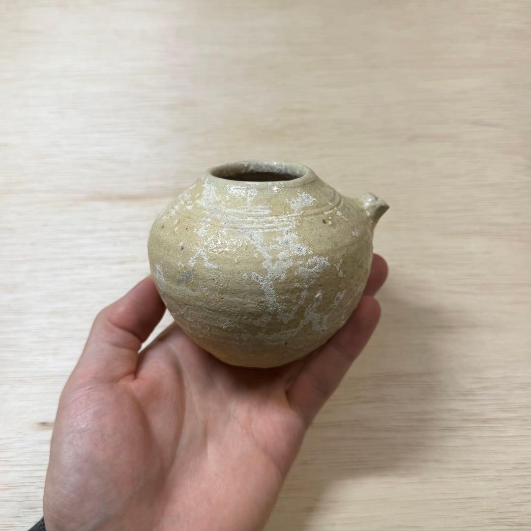 古瀬戸 灰釉 水滴 室町時代 発掘品 陶片 古美術 骨董 民藝 古美濃 古常滑