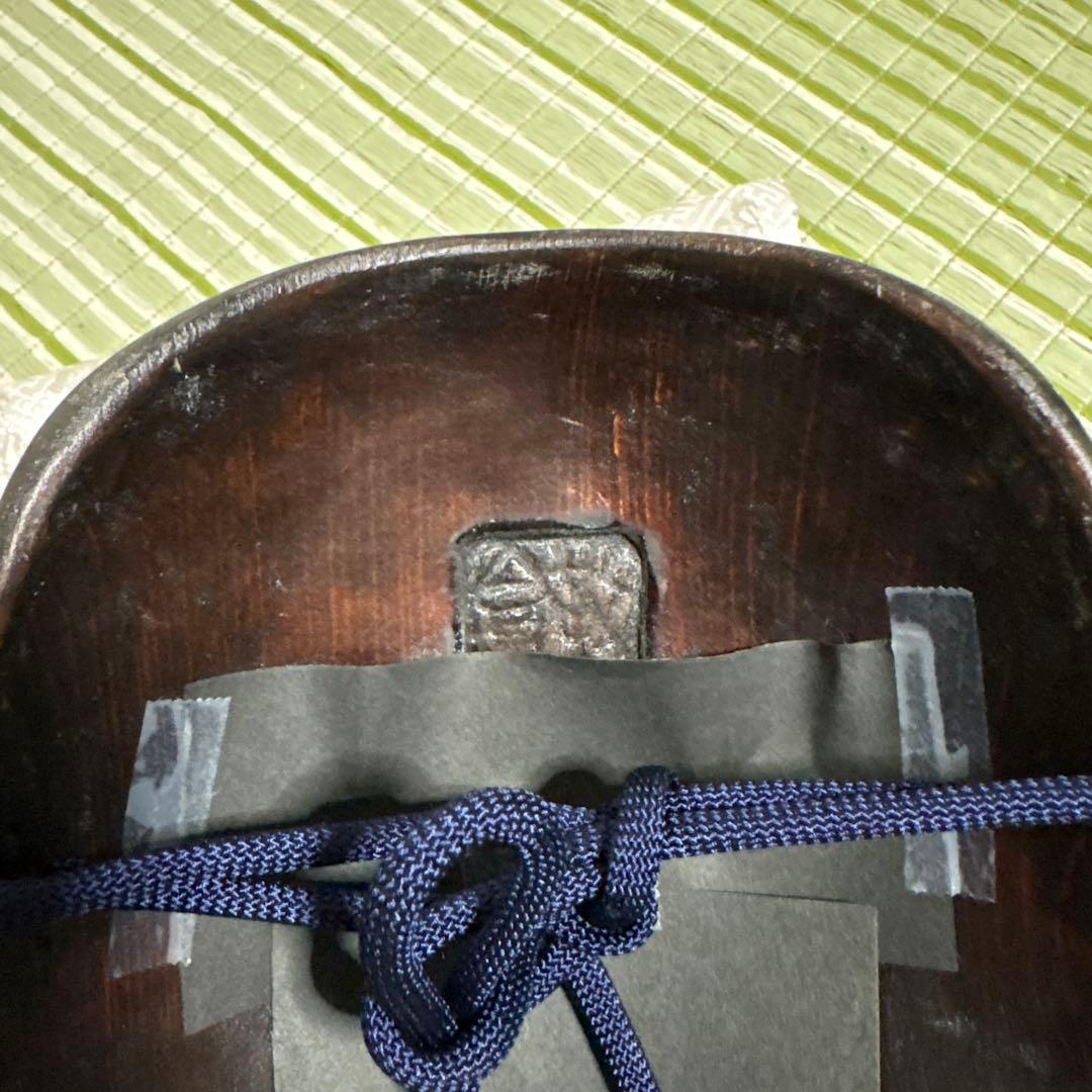 お面　能面　男　黒髭面　刻印作者不明　伝統工芸　神楽　壁掛け　置物　狂言面　金色