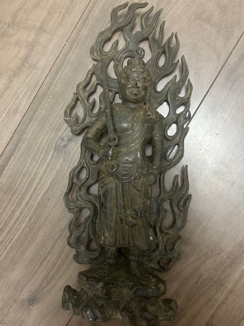 不動明王　仏像　仏師　　守護　厄除け　古銅製 旧家藏出 古董 中国清時代