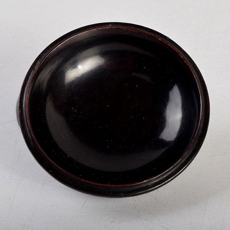 茶道具　黒漆　青貝　螺鈿装飾　香合　時代箱　V　8831