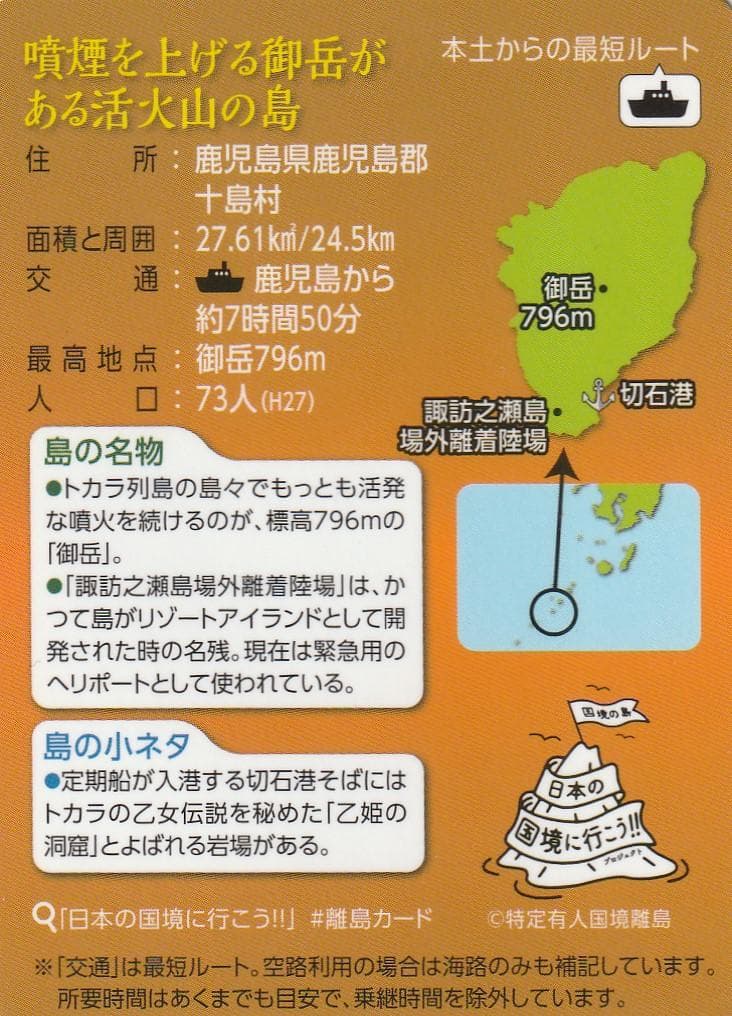 離島カード 鹿児島県 諏訪之瀬島