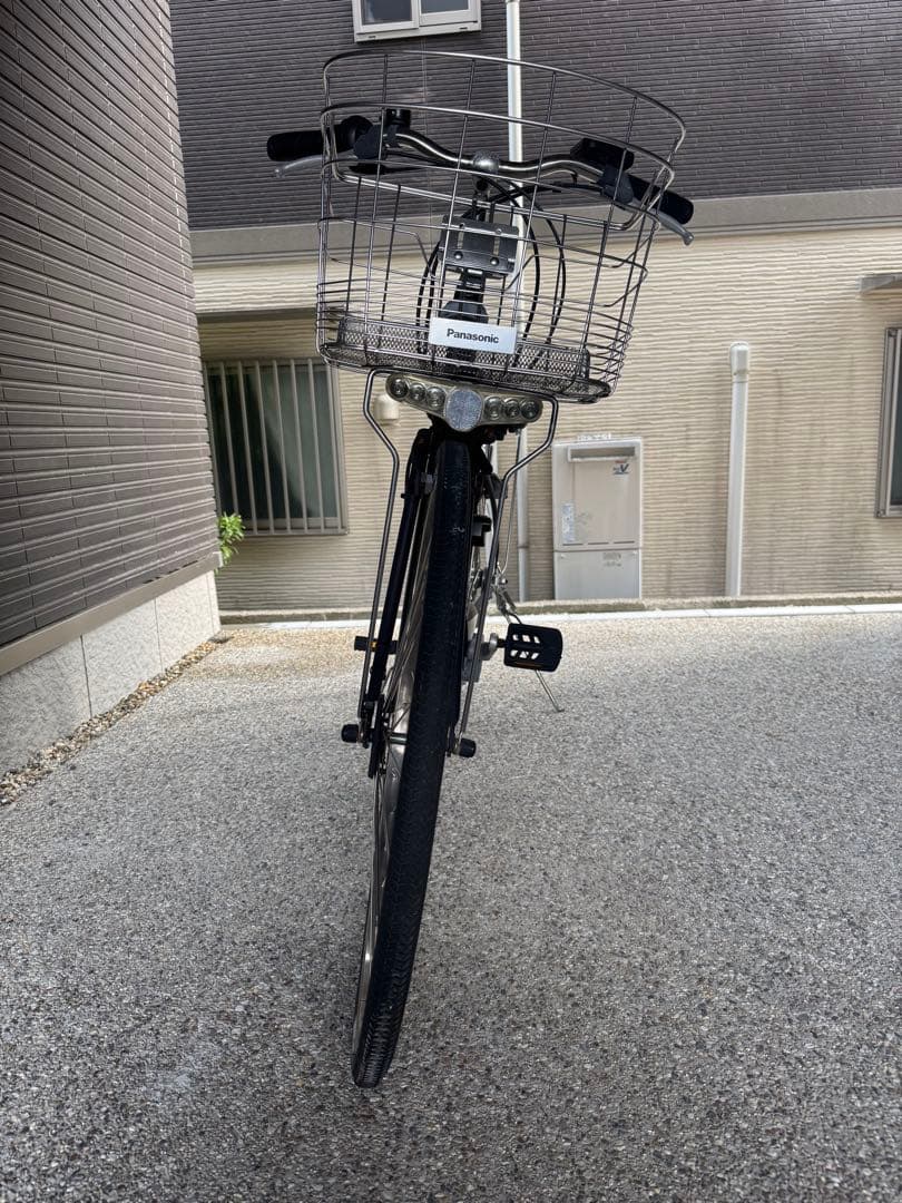 引取限定 パナソニック 電動アシスト自転車 シティタイプ ブラウン 前カゴ付き