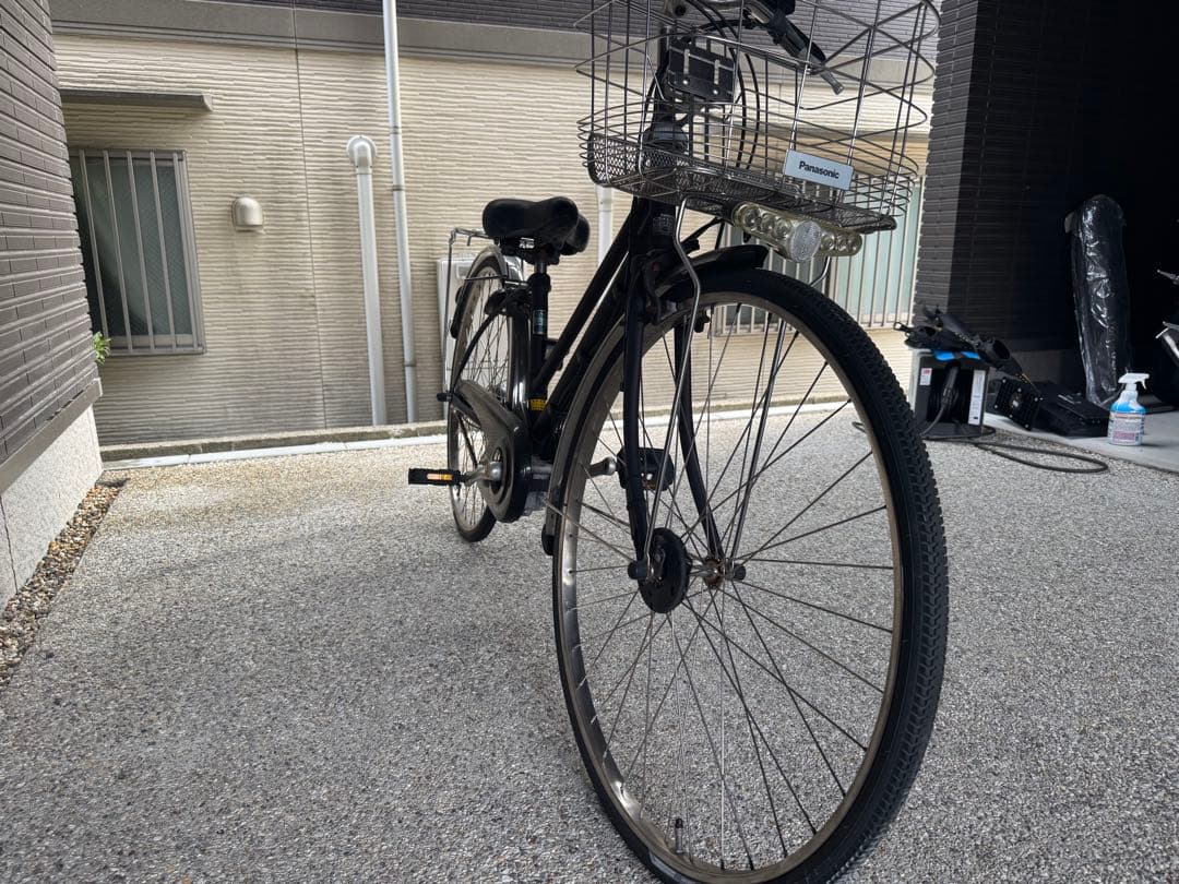 引取限定 パナソニック 電動アシスト自転車 シティタイプ ブラウン 前カゴ付き