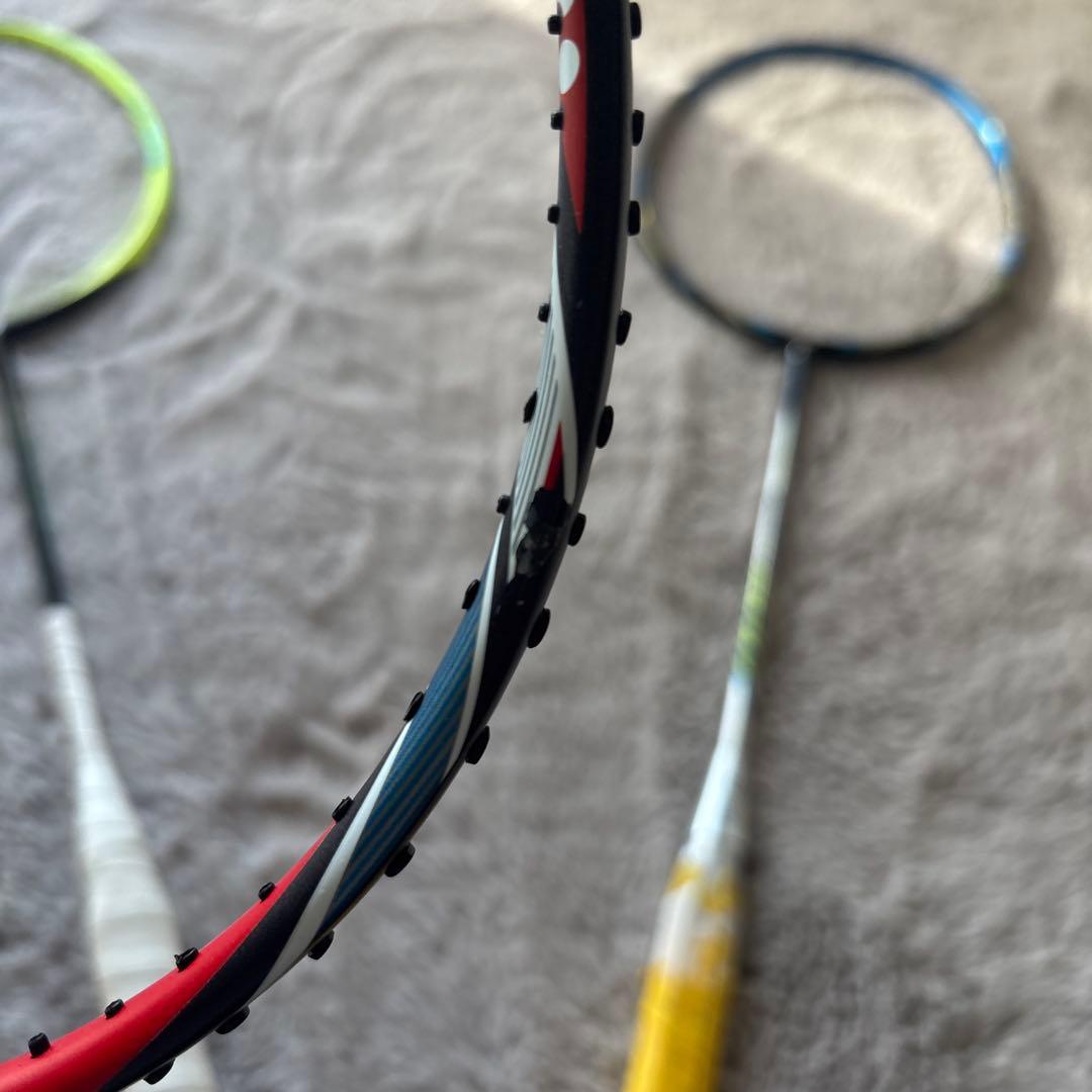バドミントンラケット 3本セット ジャンク1本