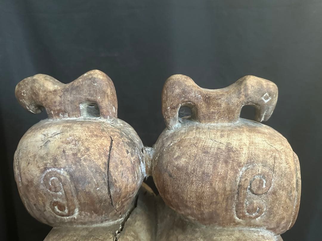 アフリカ 木彫り置物 77cm プリミティブ/ アンティーク