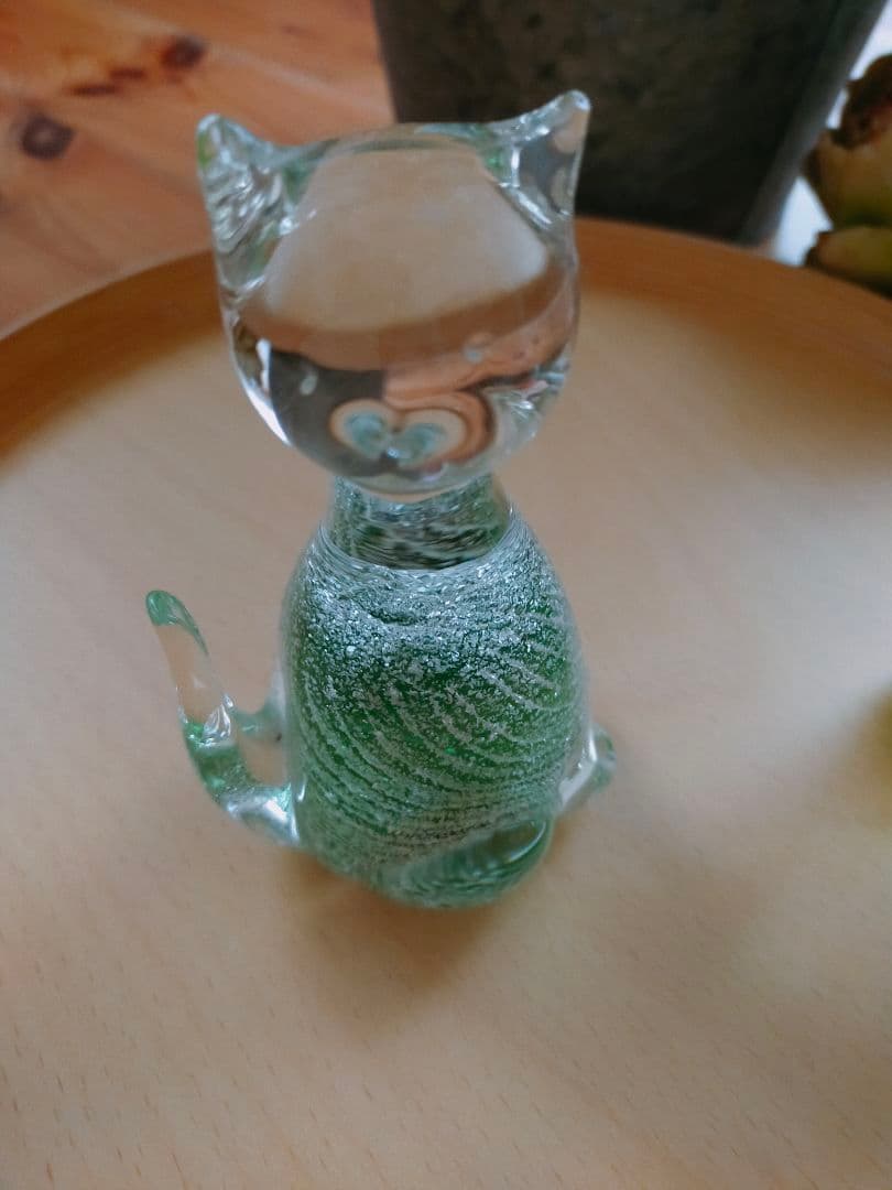 IDEE 秋山花 アート 琉球ガラス 白鳥 猫 フラワーベース