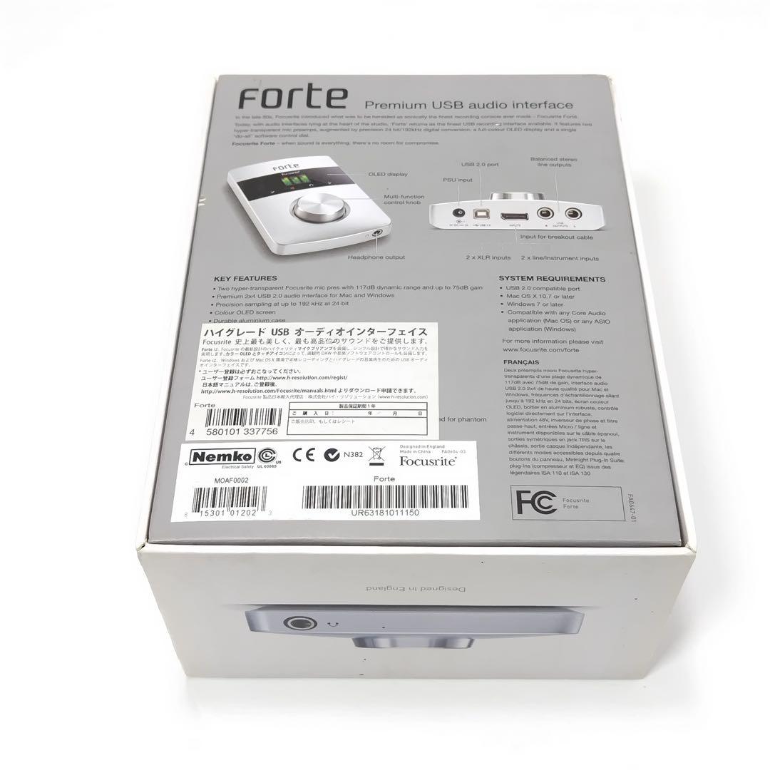 【未使用品】 focusrite forte オーディオインターフェイス