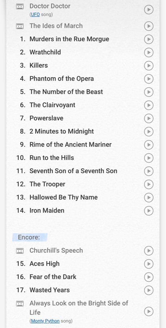 アイアンメイデン/ Iron Maiden, オフィシャルツアーT