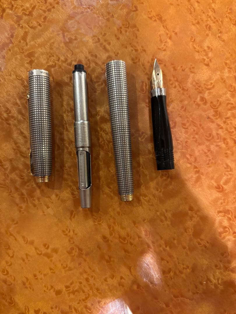 PARKER 万年筆 #75 フラットトップ 0メモリ ペン先14K 65=細字